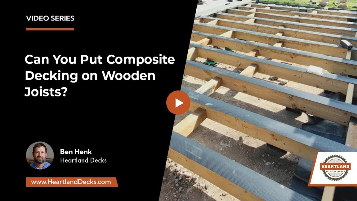 composite decking on wooden joists