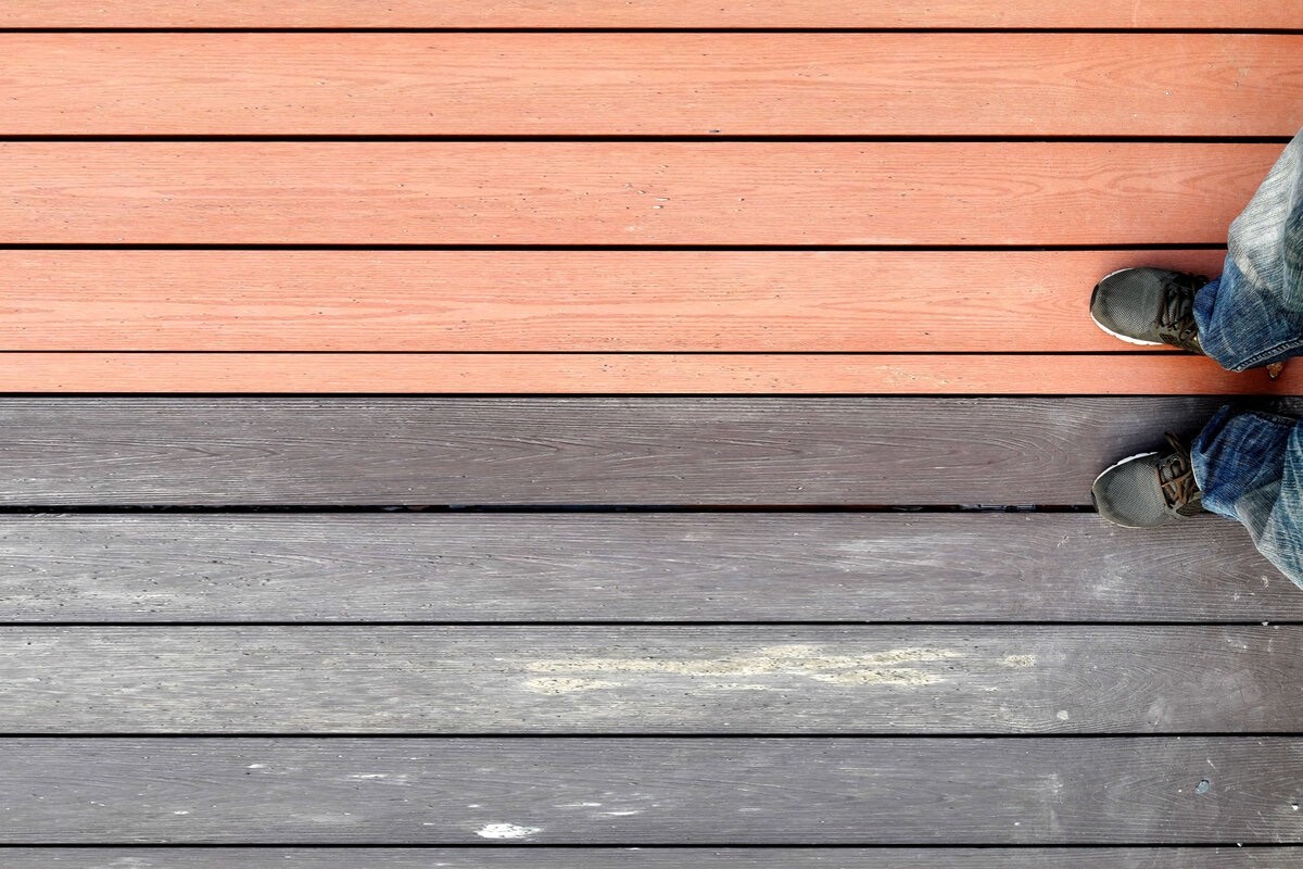 clean composite decking